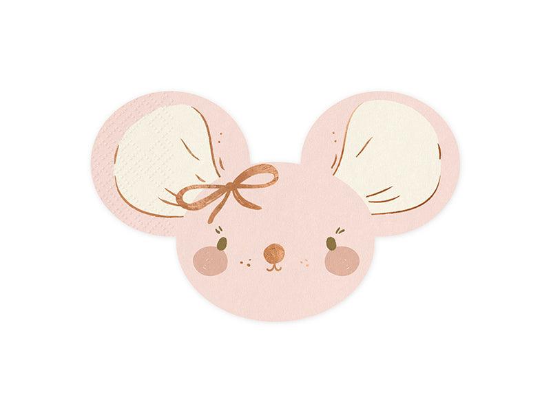 Papierservietten Maus, mix, 16x10 cm (1 VPE / 20 Stk.) - FeierGlanz